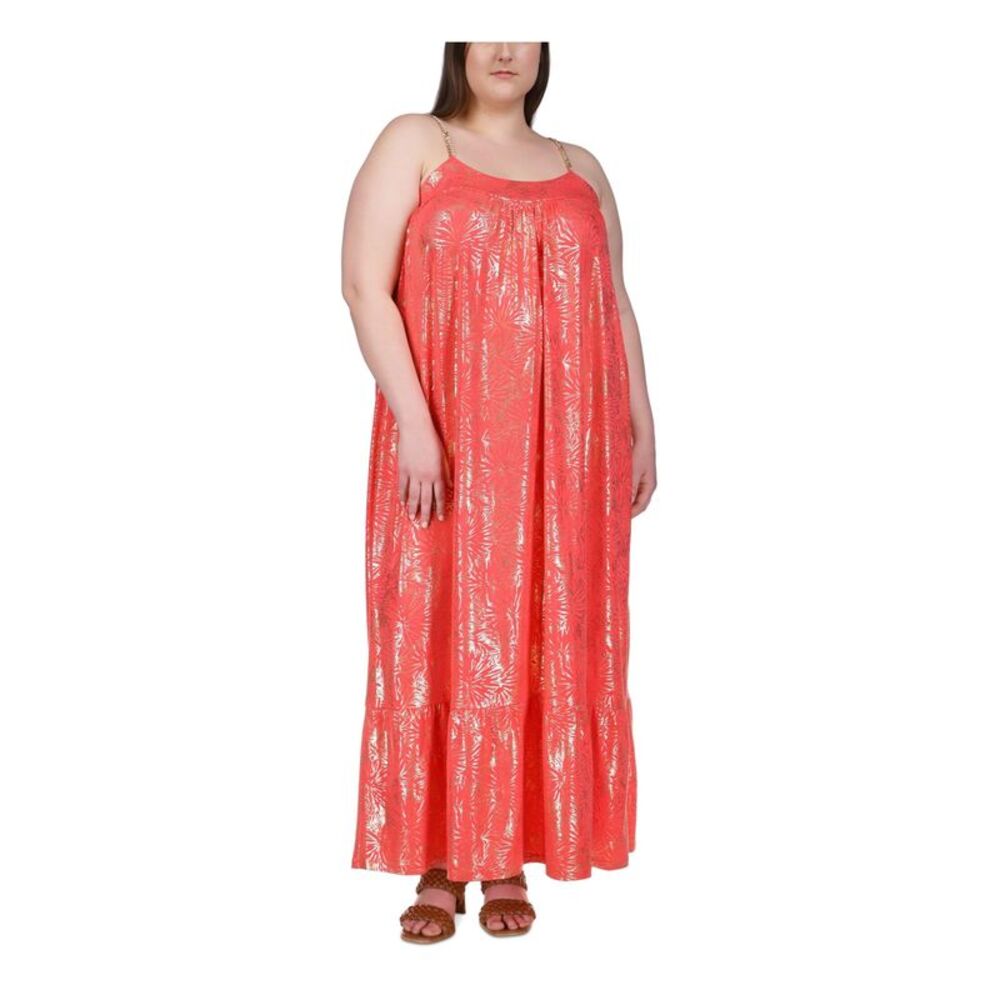 MICHAEL MICHAEL KORS Coral Sleeveless Maxi Dress 3X